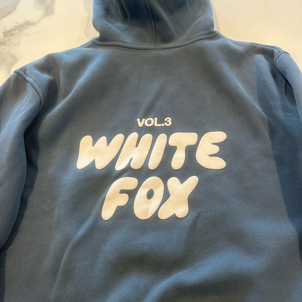 White Fox Boutique Slate Blue Hoodie